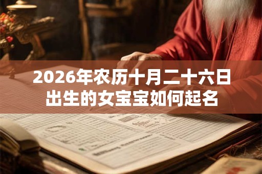 2026年农历十月二十六日出生的女宝宝如何起名