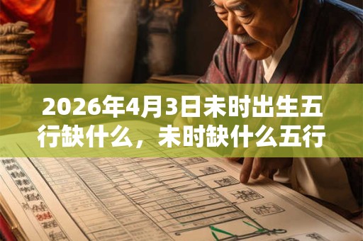 2026年4月3日未时出生五行缺什么，未时缺什么五行