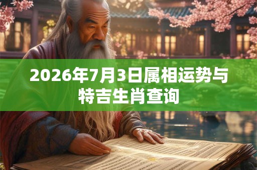 2026年7月3日属相运势与特吉生肖查询