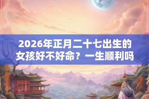 2026年正月二十七出生的女孩好不好命？一生顺利吗？