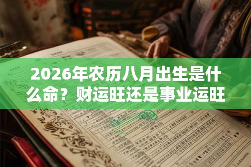 2026年农历八月出生是什么命？财运旺还是事业运旺？