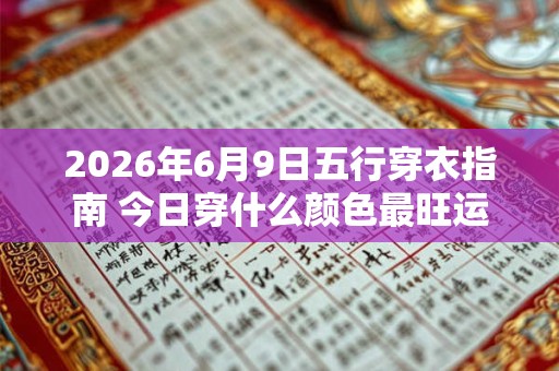 2026年6月9日五行穿衣指南 今日穿什么颜色最旺运