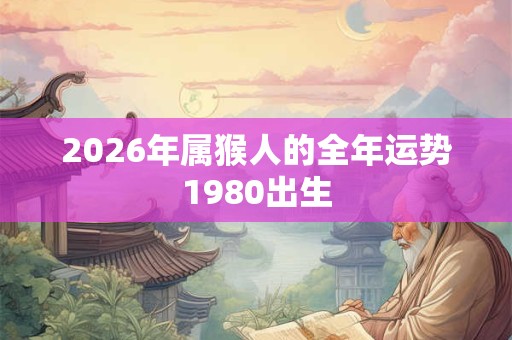 2026年属猴人的全年运势1980出生 2026年属猴人的全年运势1980出生