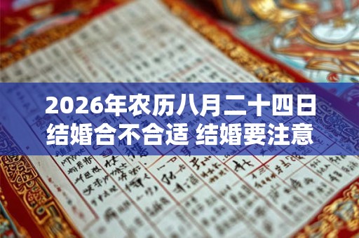2026年农历八月二十四日结婚合不合适 结婚要注意什么
