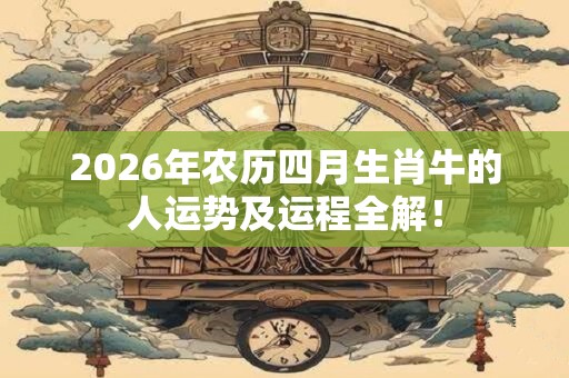 2026年农历四月生肖牛的人运势及运程全解！