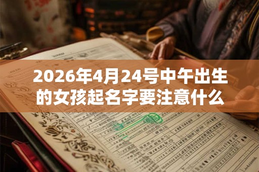 2026年4月24号中午出生的女孩起名字要注意什么