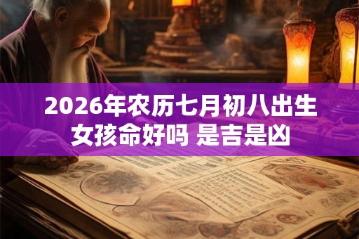 2026年农历七月初八出生女孩命好吗 是吉是凶