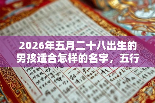 2026年五月二十八出生的男孩适合怎样的名字，五行属什么