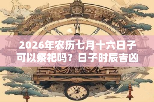 2026年农历七月十六日子可以祭祀吗？日子时辰吉凶如何？