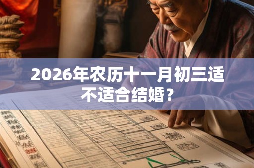 2026年农历十一月初三适不适合结婚？