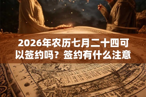 2026年农历七月二十四可以签约吗？签约有什么注意事项？