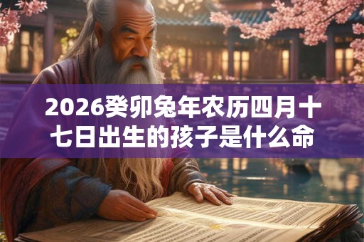 2026癸卯兔年农历四月十七日出生的孩子是什么命