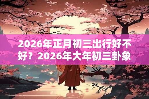 2026年正月初三出行好不好？2026年大年初三卦象吉凶？