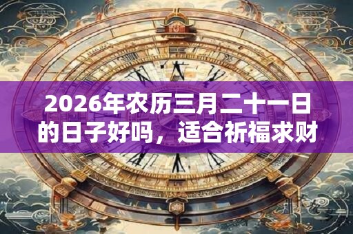 2026年农历三月二十一日的日子好吗，适合祈福求财吗？