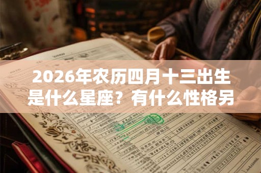 2026年农历四月十三出生是什么星座？有什么性格另一面？