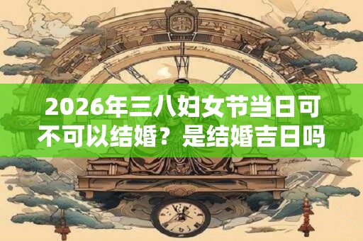 2026年三八妇女节当日可不可以结婚？是结婚吉日吗？