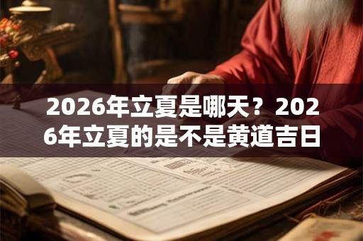 2026年立夏是哪天？2026年立夏的是不是黄道吉日？