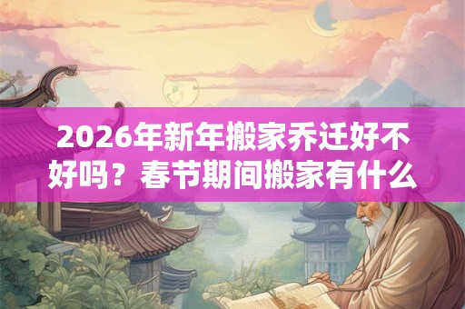 2026年新年搬家乔迁好不好吗？春节期间搬家有什么忌讳吗？