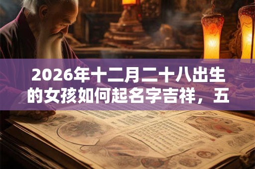 2026年十二月二十八出生的女孩如何起名字吉祥，五行属什么