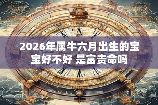 2026年属牛六月出生的宝宝好不好 是富贵命吗