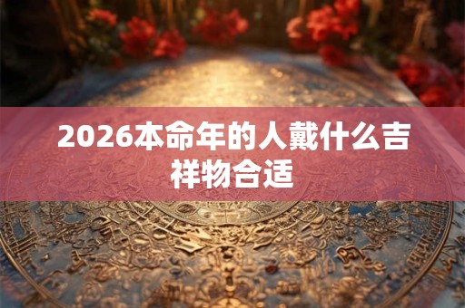 2026本命年的人戴什么吉祥物合适