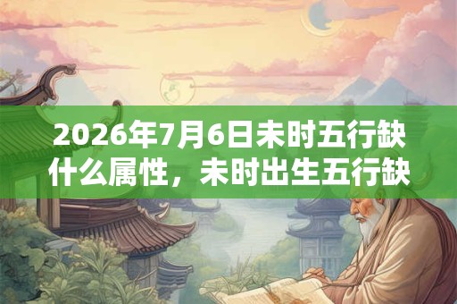2026年7月6日未时五行缺什么属性，未时出生五行缺什么