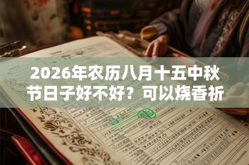 2026年农历八月十五中秋节日子好不好？可以烧香祈福吗？