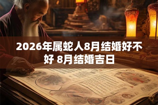 2026年属蛇人8月结婚好不好 8月结婚吉日