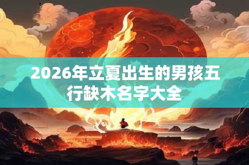 2026年立夏出生的男孩五行缺木名字大全