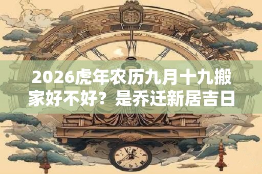2026虎年农历九月十九搬家好不好？是乔迁新居吉日不