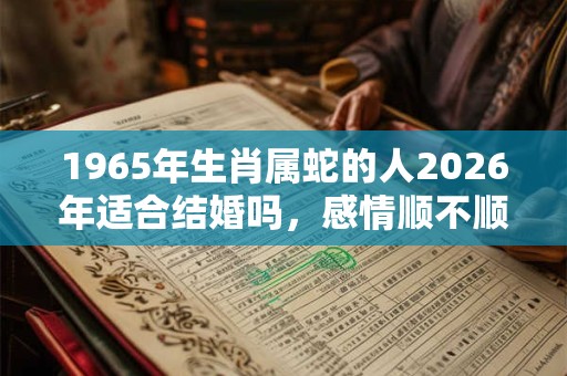 1965年生肖属蛇的人2026年适合结婚吗，感情顺不顺？