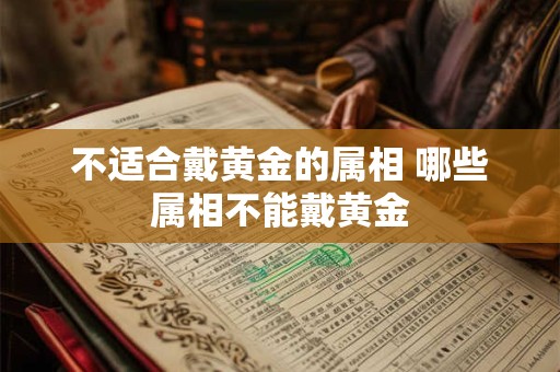 不适合戴黄金的属相 哪些属相不能戴黄金