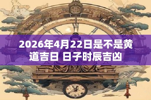 2026年4月22日是不是黄道吉日 日子时辰吉凶