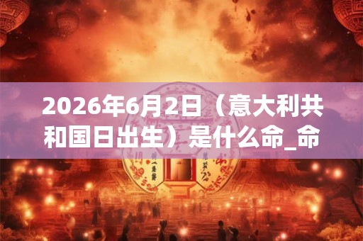 2026年6月2日（意大利共和国日出生）是什么命_命运如何