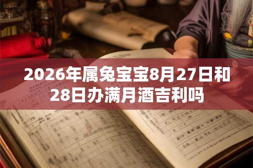2026年属兔宝宝8月27日和28日办满月酒吉利吗