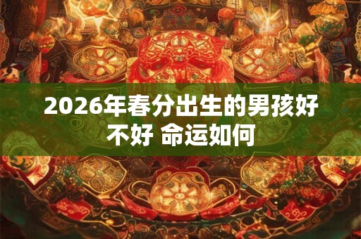 2026年春分出生的男孩好不好 命运如何