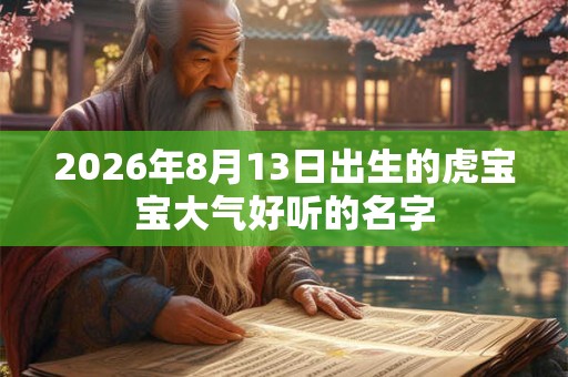 2026年8月13日出生的虎宝宝大气好听的名字