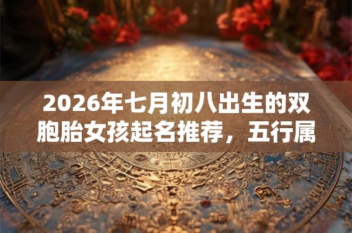 2026年七月初八出生的双胞胎女孩起名推荐，五行属什么