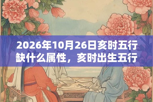 2026年10月26日亥时五行缺什么属性，亥时出生五行缺什么