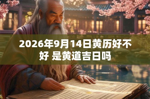 2026年9月14日黄历好不好 是黄道吉日吗