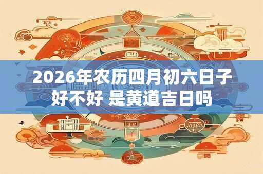 2026年农历四月初六日子好不好 是黄道吉日吗