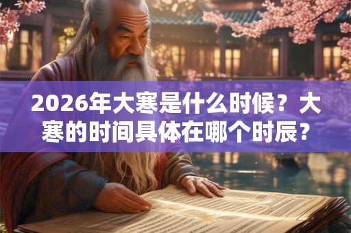 2026年大寒是什么时候？大寒的时间具体在哪个时辰？