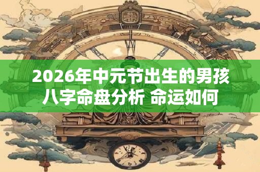 2026年中元节出生的男孩八字命盘分析 命运如何