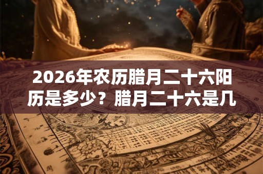 2026年农历腊月二十六阳历是多少？腊月二十六是几月几号？