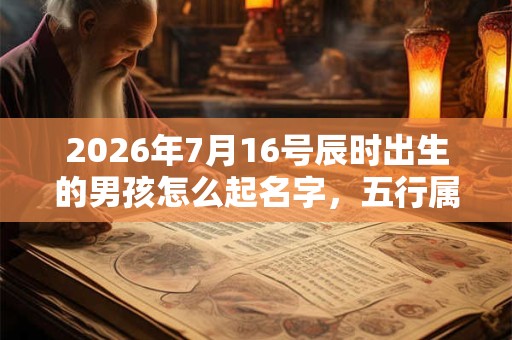 2026年7月16号辰时出生的男孩怎么起名字，五行属什么