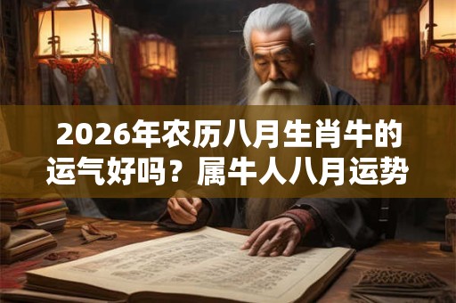 2026年农历八月生肖牛的运气好吗？属牛人八月运势分析