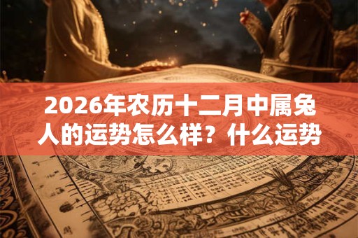 2026年农历十二月中属兔人的运势怎么样?什么运势最好? 2026年农历十二月中属兔人的运势怎么样?什么运势最好?
