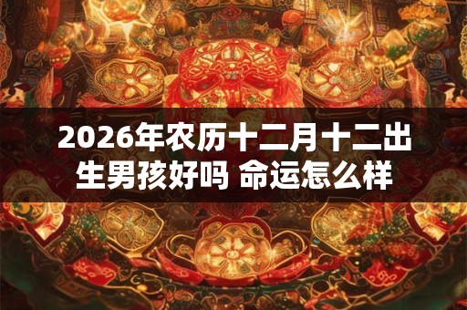 2026年农历十二月十二出生男孩好吗 命运怎么样 2026年农历十二月十二出生男孩好吗 命运怎么样