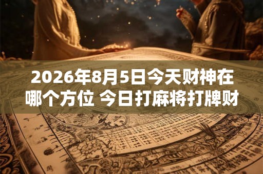 2026年8月5日今天财神在哪个方位 今日打麻将打牌财运方位！
