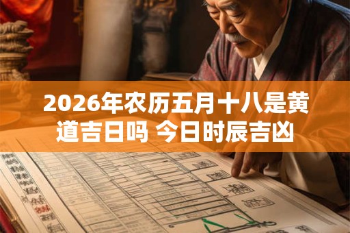 2026年农历五月十八是黄道吉日吗 今日时辰吉凶